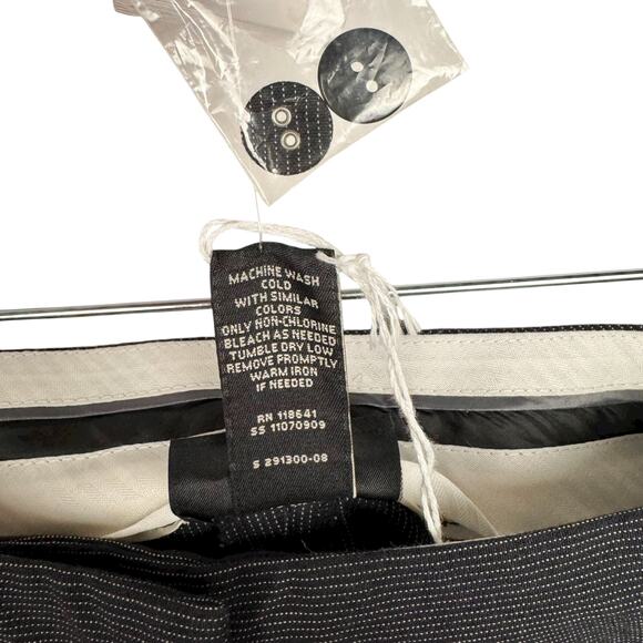 New Lane Bryant Pinstripe Wide Leg Pleated Trousers Formal Business Pants 18 - Picture 9 of 13